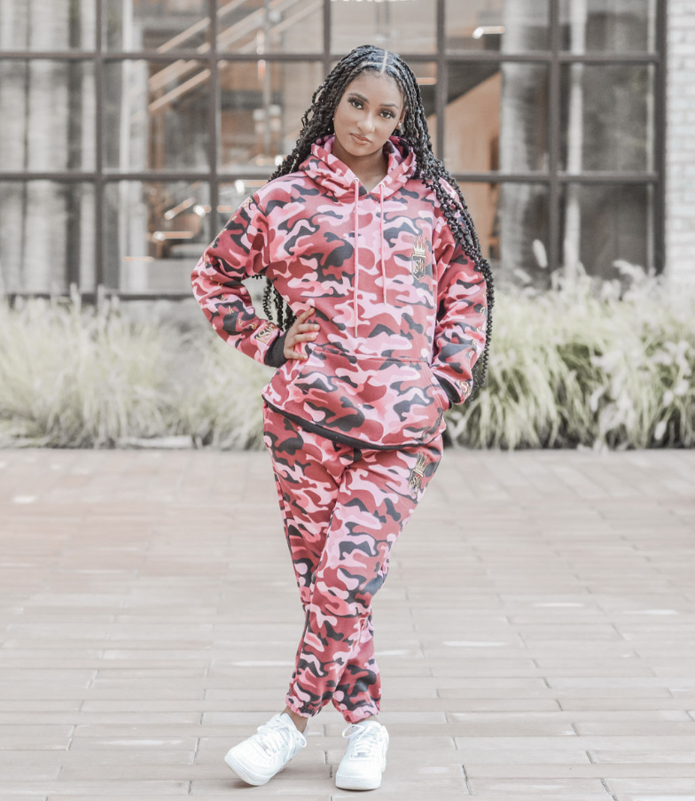 Pink camo sale tracksuit